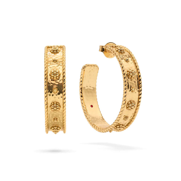 Capucine De Wulf Berry Classic Hoops in Gold (Two Size Options!)