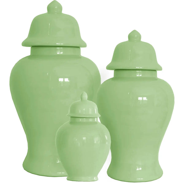 Cabbage Green Ginger Jar (Choose Size!)