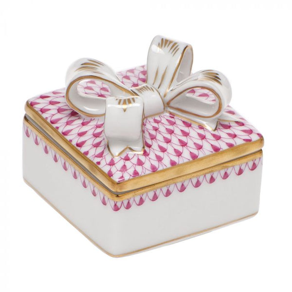 Herend Raspberry Box with Bow