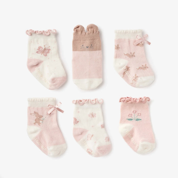 Elegant Baby Garden Picnic Socks 0-12M