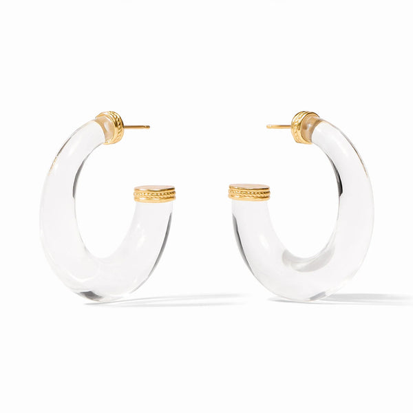 Julie Vos Madison Statement Hoop in Gold and Acrylic (Choose Size!)