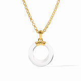 Julie Vos Madison Statement Pendant Necklace in Gold and Acrylic