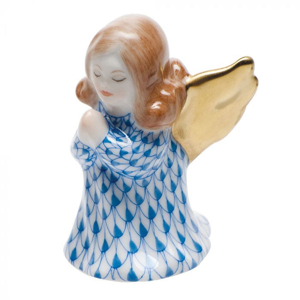 Herend Small Praying Angel in Blue