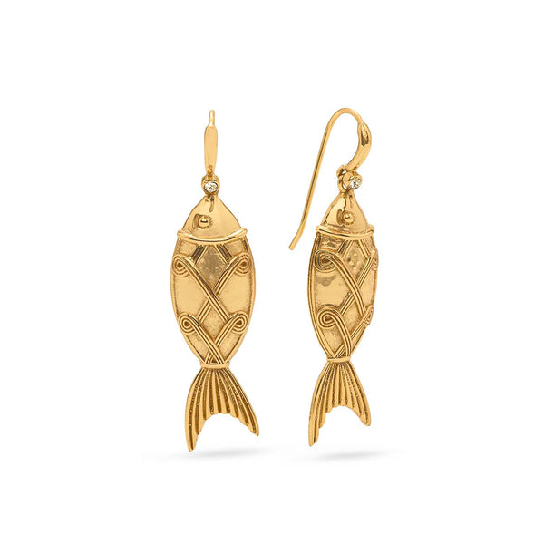 Capucine De Wulf Poisson Drop Earrings - Gold