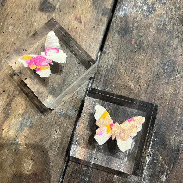 Butterfly Lucite Block