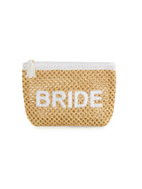 Straw "Bride" Zip Pouch