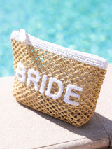 Straw "Bride" Zip Pouch