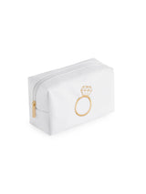 White "Bling Ring" Small Zip Pouch