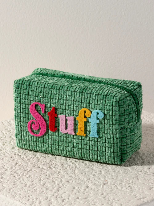 "Stuff" Zip Pouch in Green