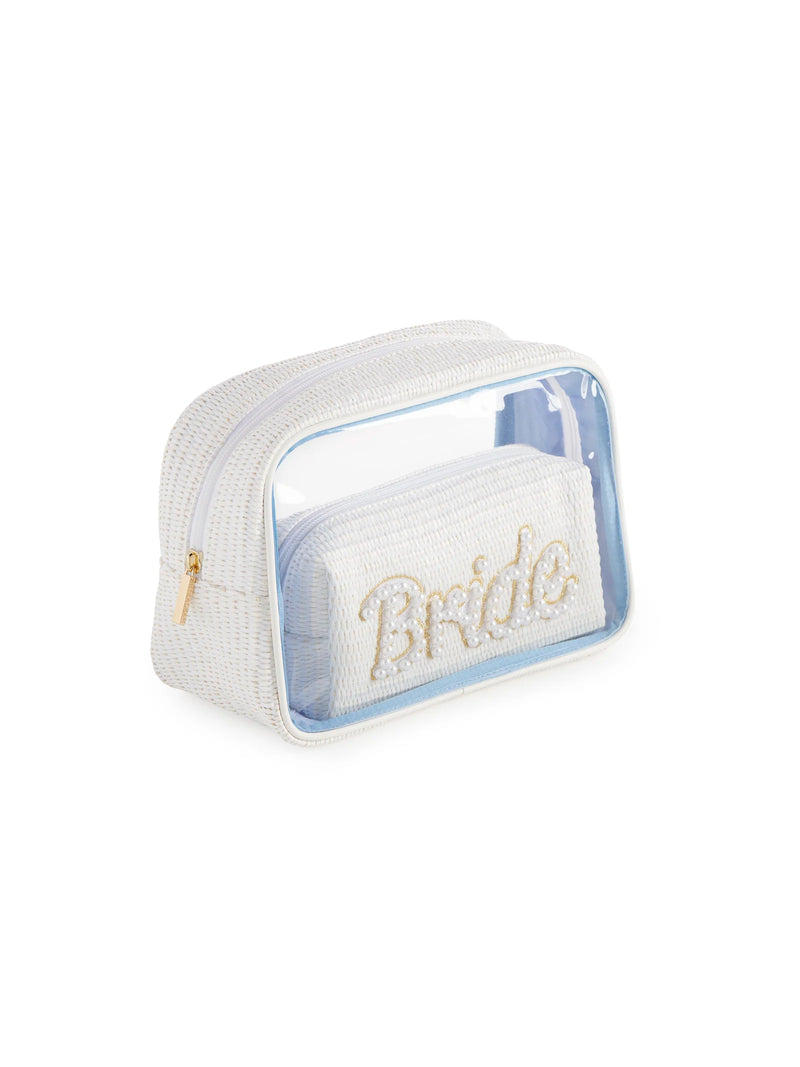Set of 2 "Bride" Pouches in White