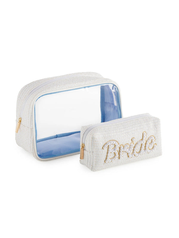 Set of 2 "Bride" Pouches in White
