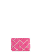 Tinsel Bow Zip Pouch in Pink