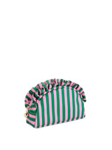 Stripe Ruffle Small Zip Pouch (Two Color Options)