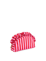 Stripe Ruffle Small Zip Pouch (Two Color Options)