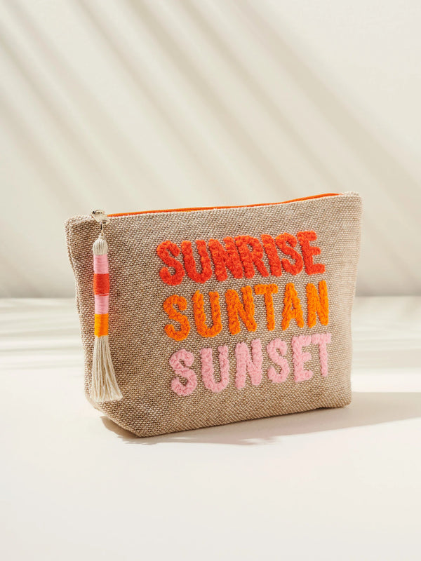 "Sunrise Suntan Sunset" Zip Pouch