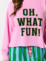 Candy Pink "Oh What Fun" Sweatshirt