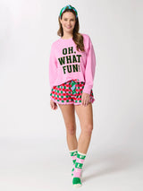 Candy Pink "Oh What Fun" Sweatshirt