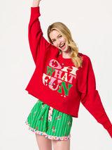 Red "Oh What Fun" Sweatshirt