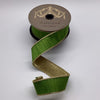 Grass Green Ribbon with Metallic Gold Back