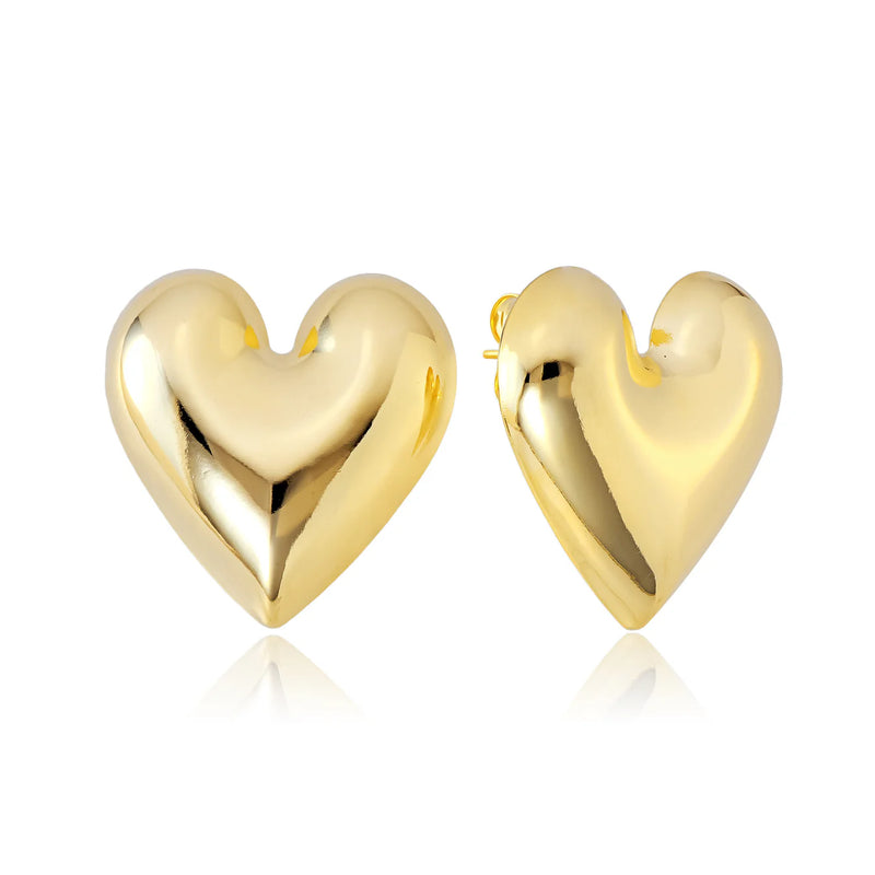 Sheila Fajl Mercy Studs in Shiny 18K Gold Palte