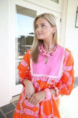 Parker Kennedy - "The Michelle" Bamboo Link Necklace - Yellow or Pink Option