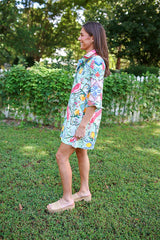 House Of MBR Mint Chinois Shirt Dress