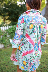 House Of MBR Mint Chinois Shirt Dress