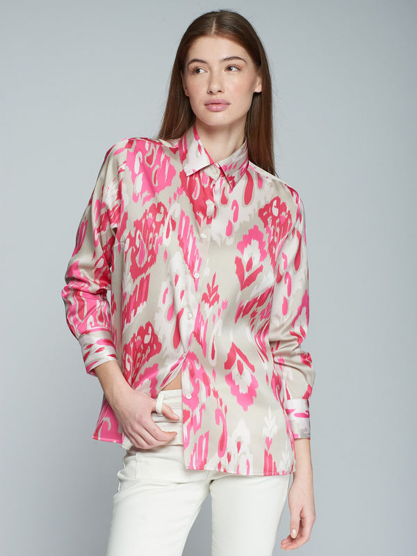 Vilagallo Ikat Rosa Blouse