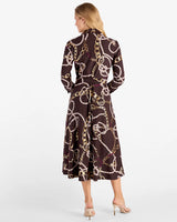 Jude Connally Kitty Dress in Ribbons and Chains Espresso Gold