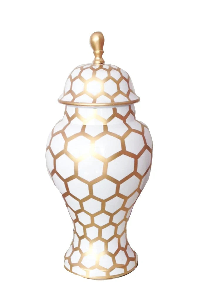 Dana Gibson Small Ginger Jar in Gold Mesh