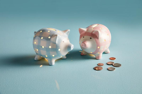 Blue Light Up Piggy Bank