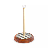 Mackenzie Childs Courtly Check Wood Paper Towel Holder