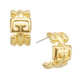 Small Greek Key Hoop - Susan Shaw
