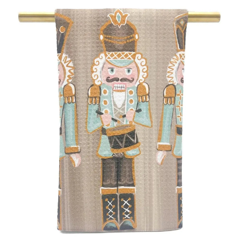 Aqua Nutcrackers Tea Towel Tea Towel