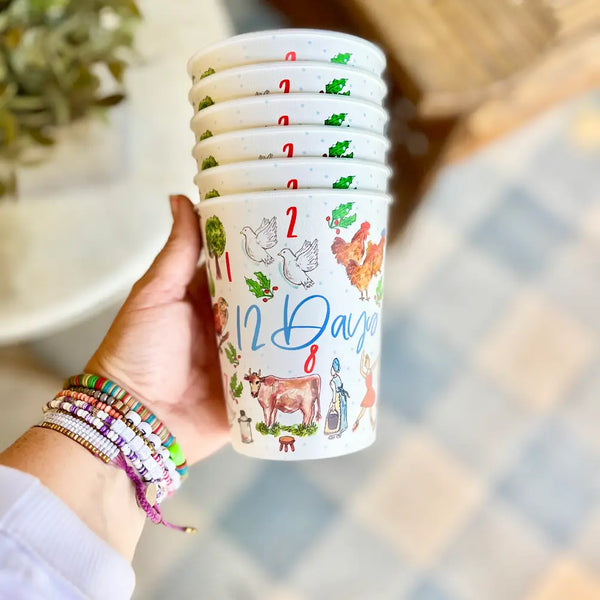 12 Days of Christmas Reusable Cups - Set of 6