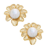 Susan Shaw Marigold Pearl Studs