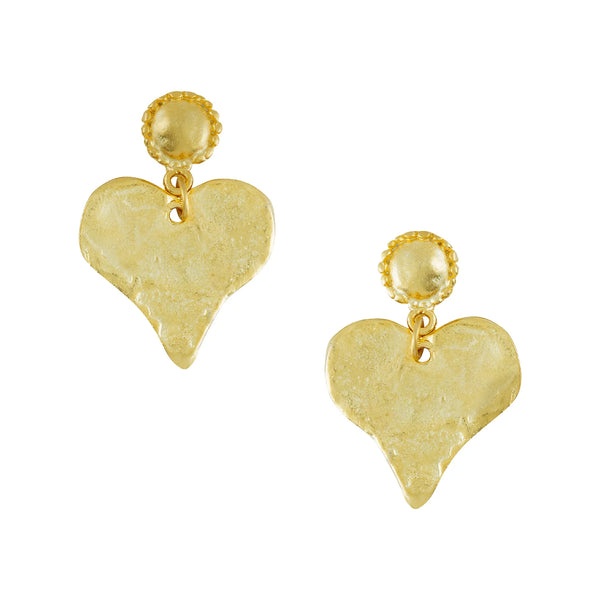 Susan Shaw Heart Drop Earrings