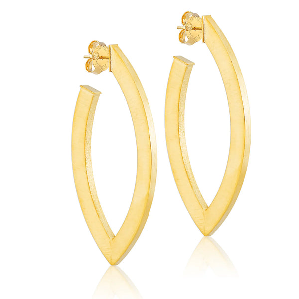 Sheila Fajl Alba Hoops in Brushed Gold