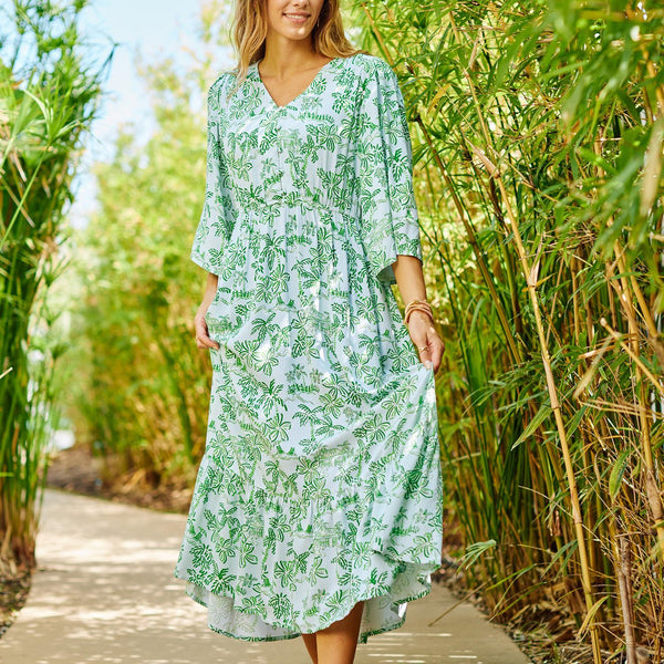 Melissa Island Dress in Oasis Green