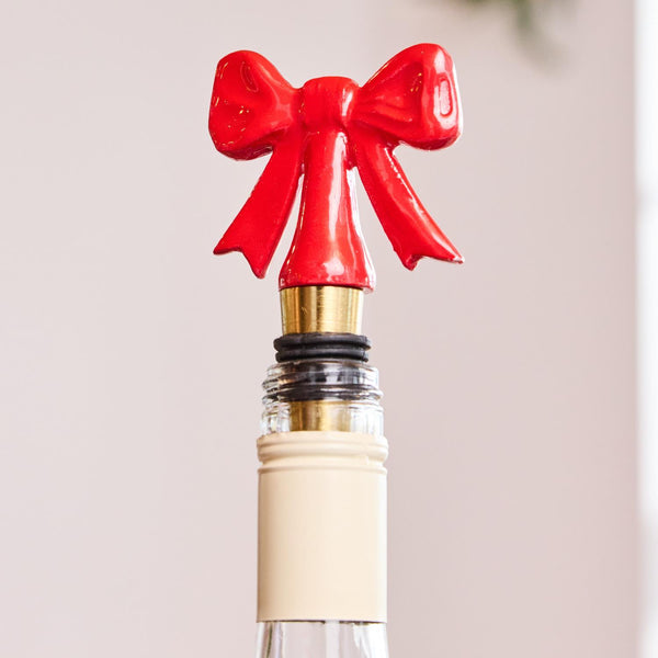 Wine Stopper in Red Bow