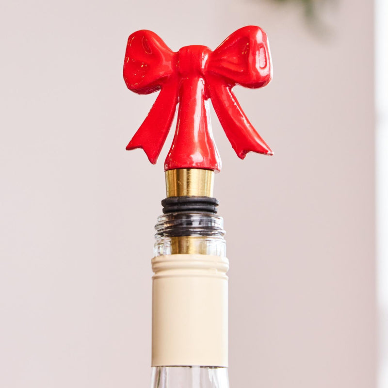 Wine Stopper in Red Bow