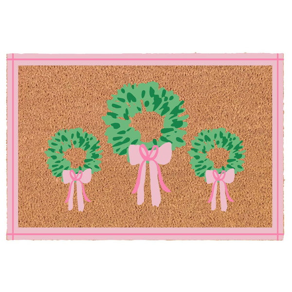Door Mat in Rosy Wreaths