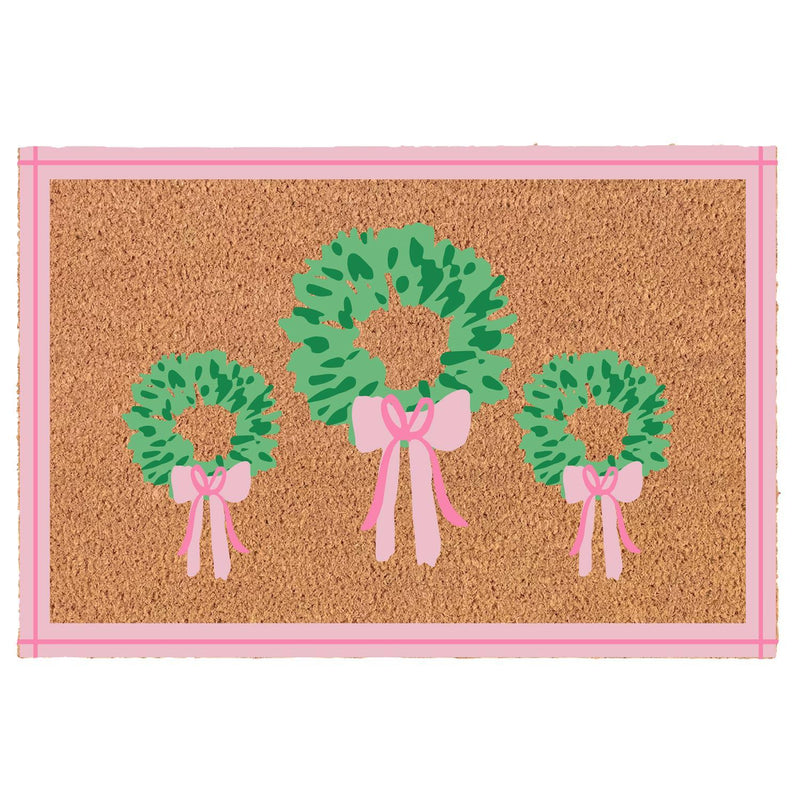 Door Mat in Rosy Wreaths