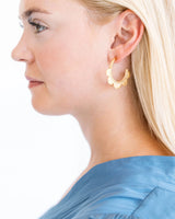 Susan Shaw Gold Scallop Hoop Earrings