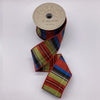 Plaid Blue, Lime, Red Ribbon