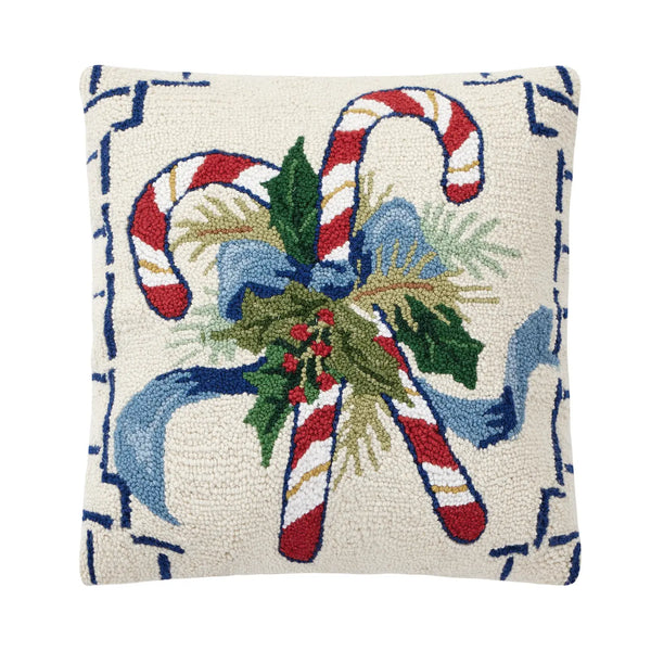 Chinoiserie Candy Cane Pillow