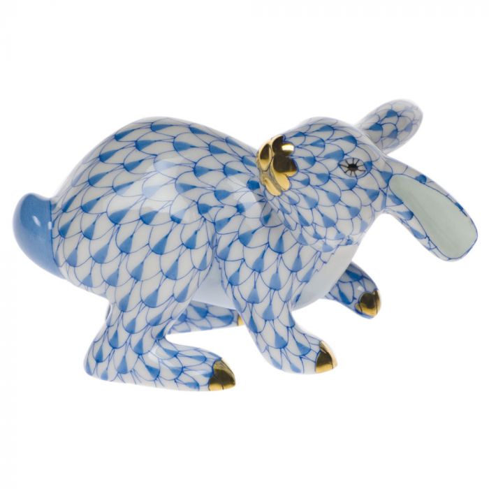 Herend Running Rabbit in Blue