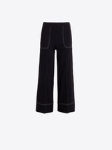 Wide Leg Black Trousers