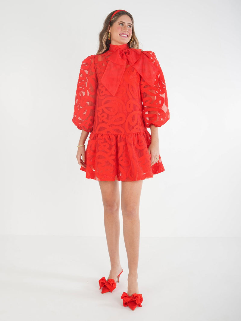 Emily McCarthy Bella Dress in Holly Red