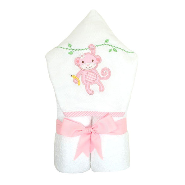 3 Marthas Pink Monkey Everykid Towel